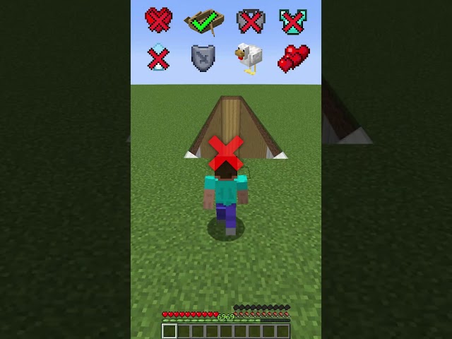 Climbing Spikes vs Downing Items #minecraft #shorts #meme