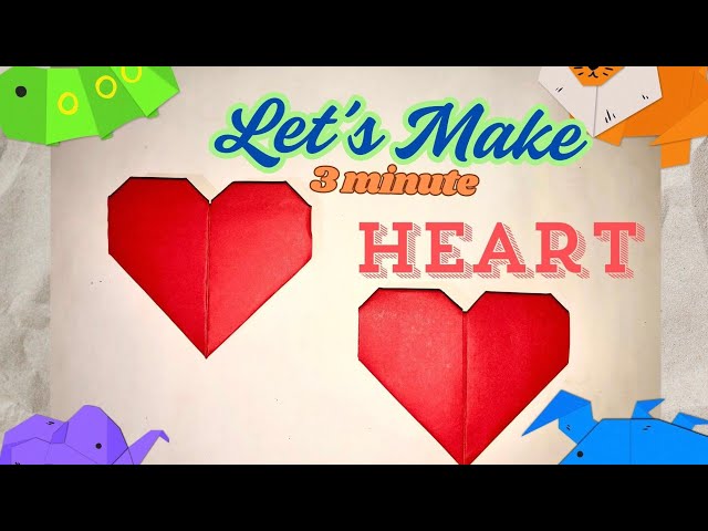 SUPER EASY Paper Heart Origami Tutorial