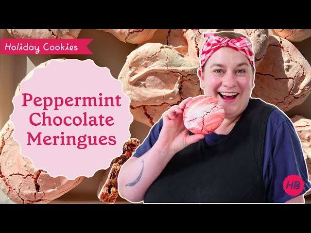 Festive Peppermint Chocolate Meringue Cookies | Happy Baking with Erin Jeanne McDowell