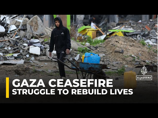 Displaced families in Gaza struggle to rebuild lives amidst rubble and harsh winter