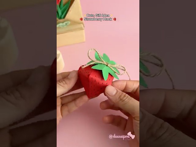 Cute gift idea || Strawberry hack #shortsviral #giftideas #cutegiftideas