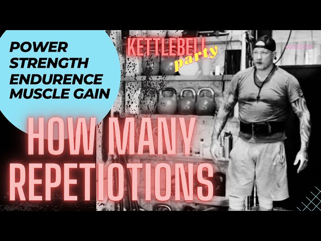 Kettlebell beginners! How many repetitions for strength, power, muscles and endurance