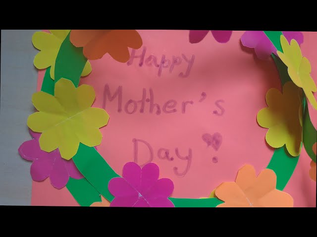 Красивая открытка с цветами/Happy Motherʼs Day card