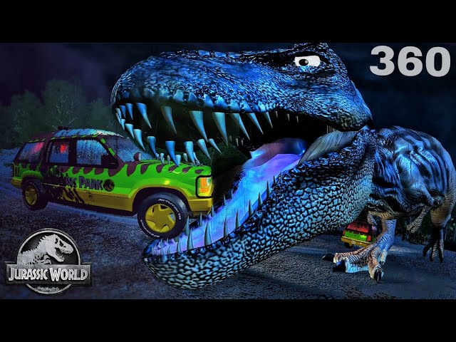 (360 VR) T-Rex Dino Attack 🦖 Jurassic Park Dinosaur Outbreak 4K