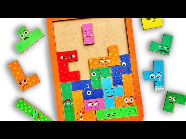 Best Learn Puzzle Geometric shapes Tetris | Preschool Toddler Learning Toy Video