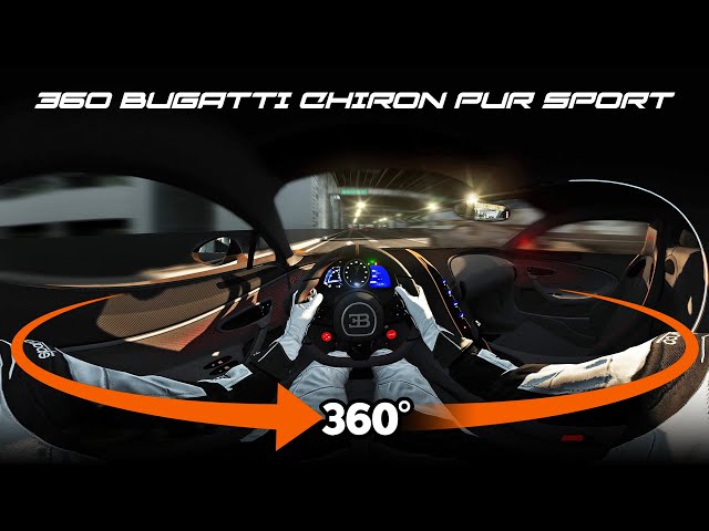 360° Inside view Supercar Bugatti on Expressway VR Experience #360video #vrvideo #googlecardboard