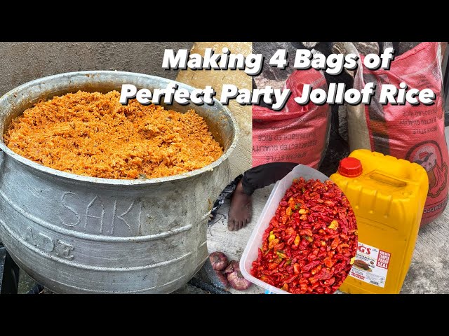 Cook 4 bags of Party Jollof rice to perfection #nigerianjollof #partyjollof #jollof