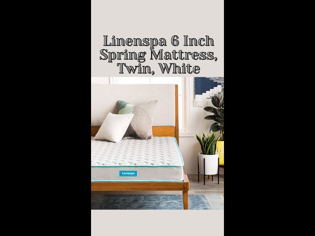 Linenspa 6 Inch Spring Mattress Twin White | Viral Video | FURNITURE ATOZ #shorts