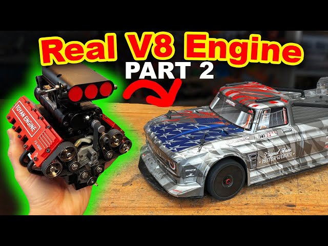 Real V8 Engine in Toy Car - part 2