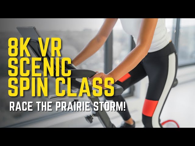 23 Min Scenic Spin Session 8K VR: Race the Prairie Storm