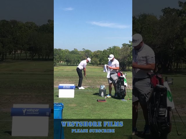 Taylor Pendrith Golf Swing on the driving range Valspar Championship #shorts #golf #golfcourse