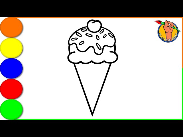 ice cream drawing | Ice cream dawing for kids | How to draw ice cream tutorial easy | Ice Cream Khao