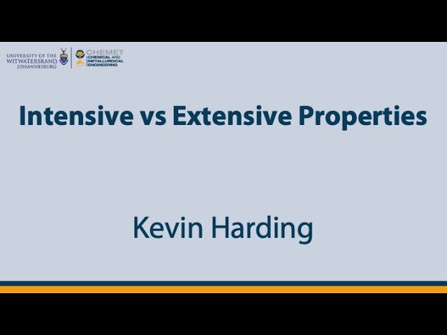 Intensive vs extensive properties [Lecture]