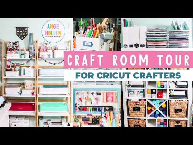 Organized Cricut Craft Room: Angie Holden Craft Room Tour 2022