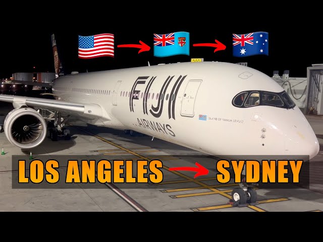 Fiji Airways Airbus A350 New Economy Class !  🇺🇸 Los Angeles LAX to Sydney SYD 🇦🇺 FLIGHT REPORT