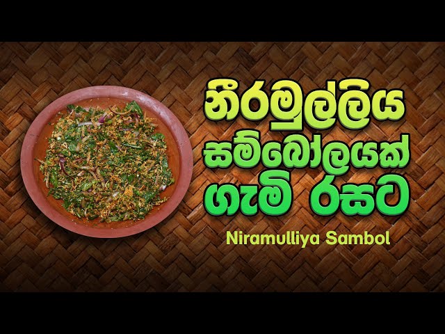 Niramulliya Sambol |නීරමුල්ලිය සම්බෝලය | neeramulliya recipe l marsh barbel |Cuisine of sri lanka