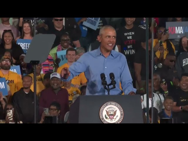 Barack Obama hammers Donald Trump for Hitler comment, misinformation in North Carolina after Helene