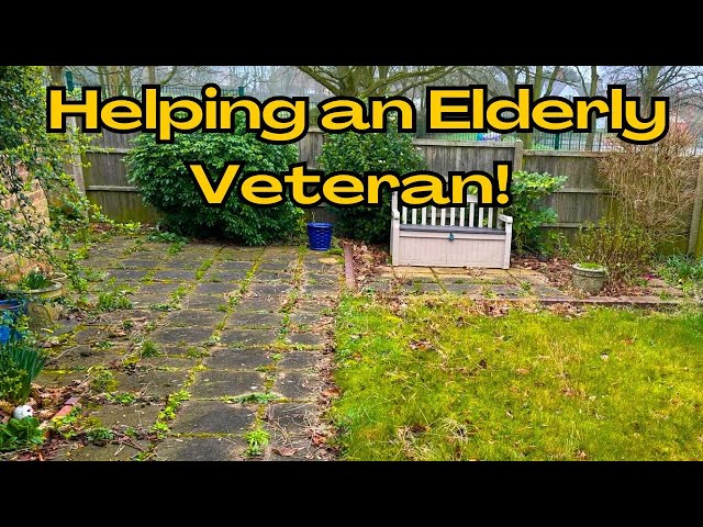 Helping 94 YEAR OLD Veteran get his garden back into shape.