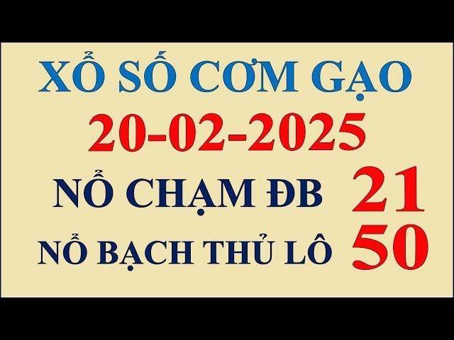 Soi cầu XSMB 20/02/2025 Dự đoán XSMB hôm nay chính xác 100| Nuôi lô XSMB| Soi cầu cơm gạo