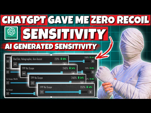 I Asked ChatGPT to Create Perfect Zero Recoil Sensitivity for me! PUBG Sensitivity Tips and Tricks