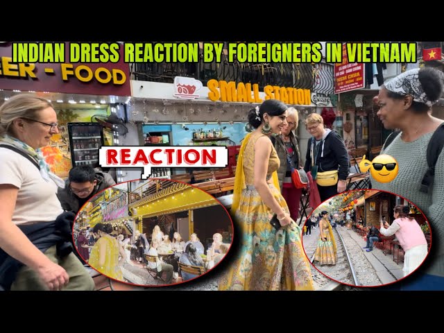 Indian Dress Reaction 😍 by Foreigners in Vietnam 🇻🇳 | People Reaction On Indian Dress In Vietnam ❤️