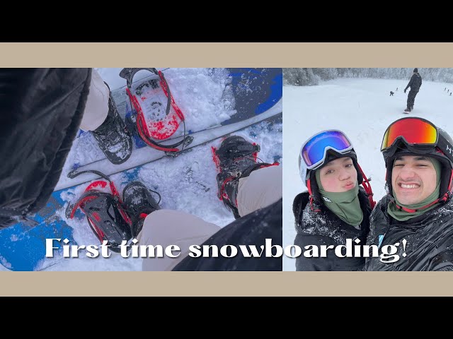 First time snowboarding!! | Vlog 8