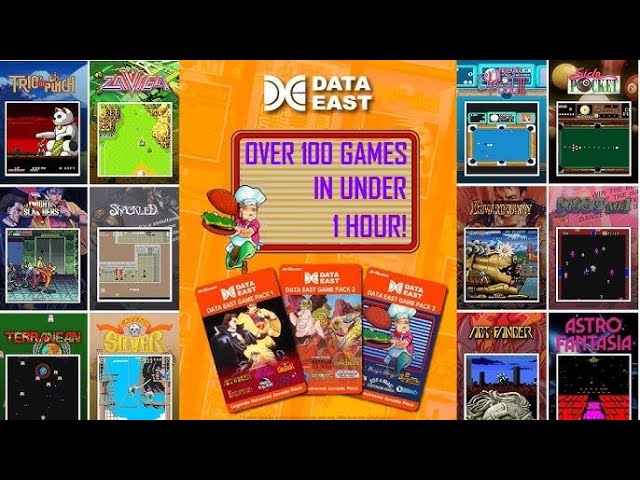 Over 100 Data East Arcade Games In Under 1 Hour