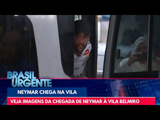 Veja imagens da chegada de Neymar à Vila Belmiro | Brasil Urgente