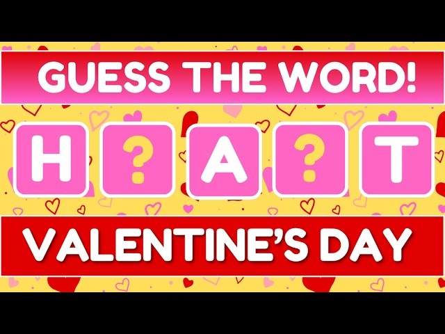 ESL Vocabulary Game for Valentine's Day 💞 | Guess 10 Valentine's Day Words in English