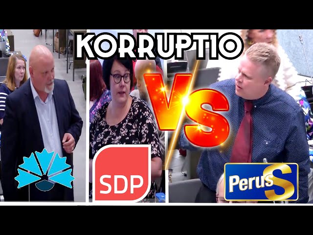 Perussuomalaiset PALJASTAVAT SDP & KOKOOMUKSEN KORRUPTIOTA Vantaan valtuustosalissa!