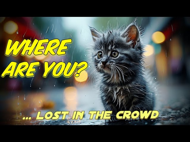 Lost in the crowd, longing for a true friend || ai cat story