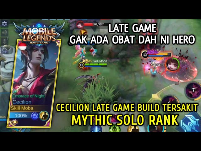 Cecilion Late Game Best Build There Is No Cure For This Hero Solo Rank Gameplay Skill Moba Mlbb