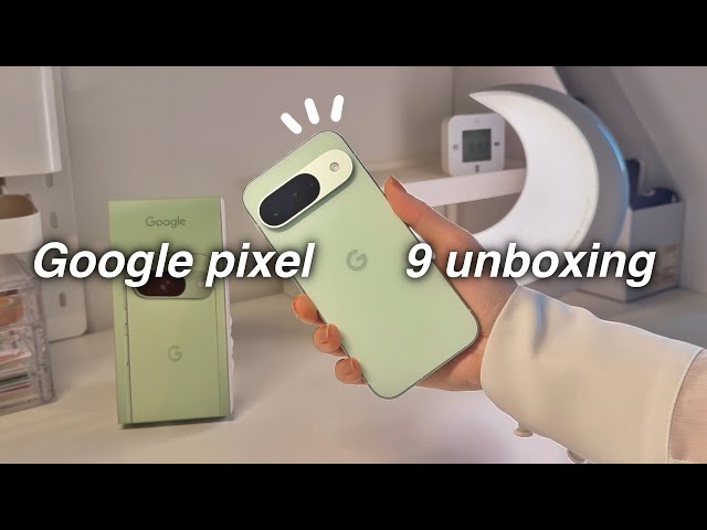 Aesthetic google pixel 9 unboxing 💚 | camera test! Comparing to iphone 15 pro and Galaxy s24 ultra⭐️