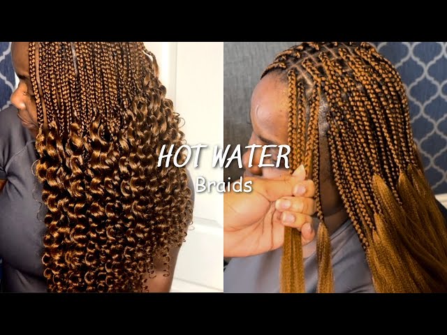 How to: curl braids with hot water, using Bendy rollers| Detailed | beginner friendly | easy method