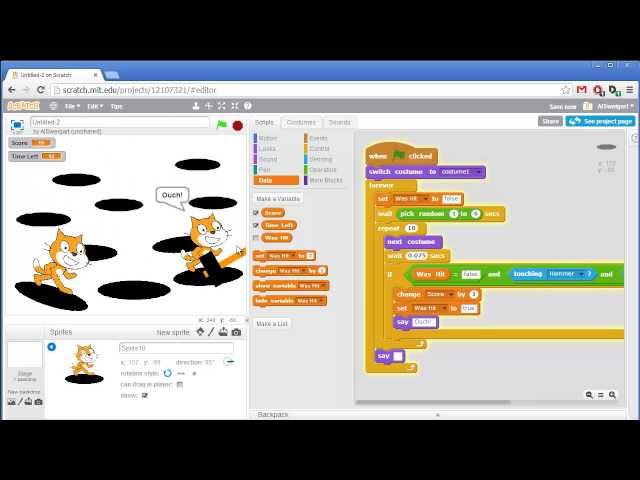 Whack a Cat - Invent with Scratch 2.0 Screencast