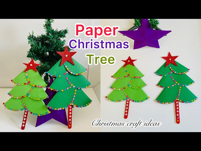 DIY Christmas tree 🌲 How to make Paper Christmas tree 🎄 Easy Christmas tree craft at home 🌲🎄