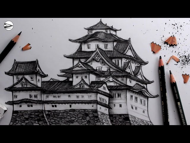 How to Draw a Japanese Castle for Beginners