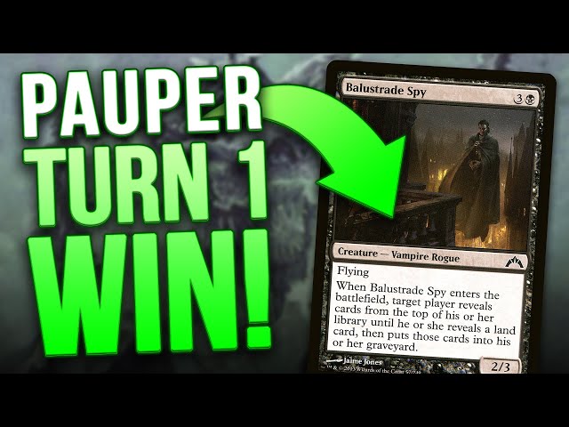 TURN 1 PAUPER WIN! 1-Land Spy is FAST — Oops! All Spells Graveyard Combo | Magic: The Gathering MTG