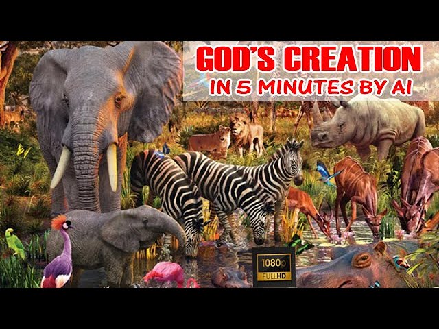 God's creation in 5 minutes by AI: #interestingfacts #ai #animals #birds #fish #nature #sunset #new