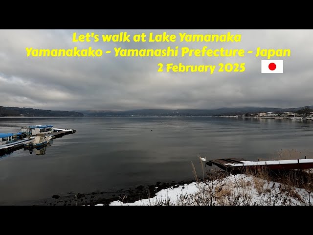 Let's walk at Lake Yamanaka - Yamanakako - Yamanashi Prefecture - Japan - 2 February 2025