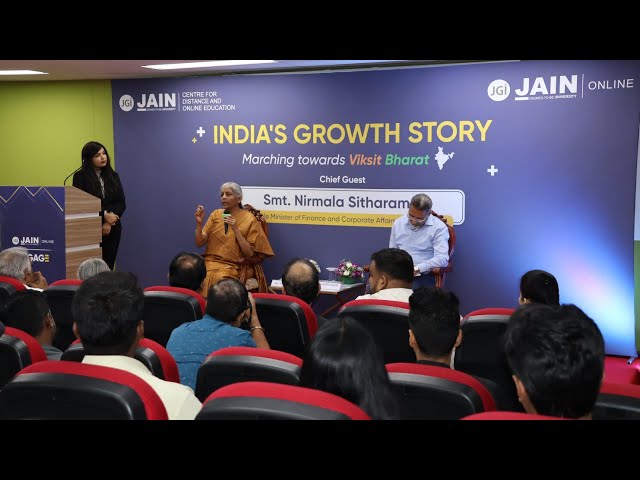 Smt Nirmala Sitharaman's interactive session with students at JAIN (Deemed-to-be) University