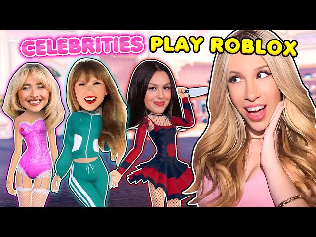 REACTING to CELEBRITIES PLAYING ROBLOX... *DRESS TO IMPRESS, MM2, DANDYS WORLD*