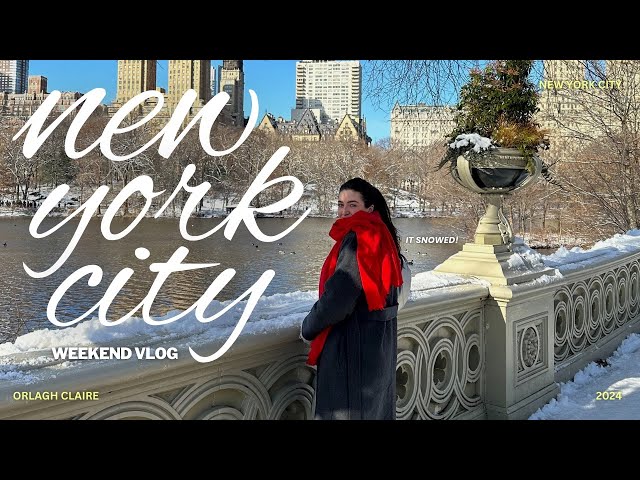 how to spend a SNOWY WEEKEND in NEW YORK CITY vlog | central park in the snow, christmas in new york