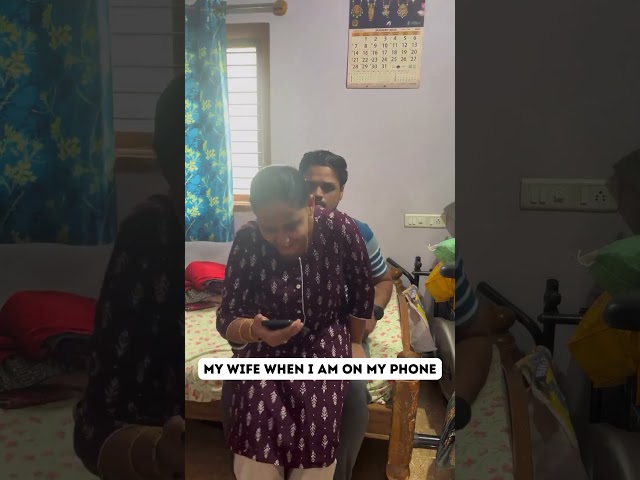 My wife when i am on my phone 😅😅 #storyof2nomads #funny #tamil #couple #trending #viralvideo