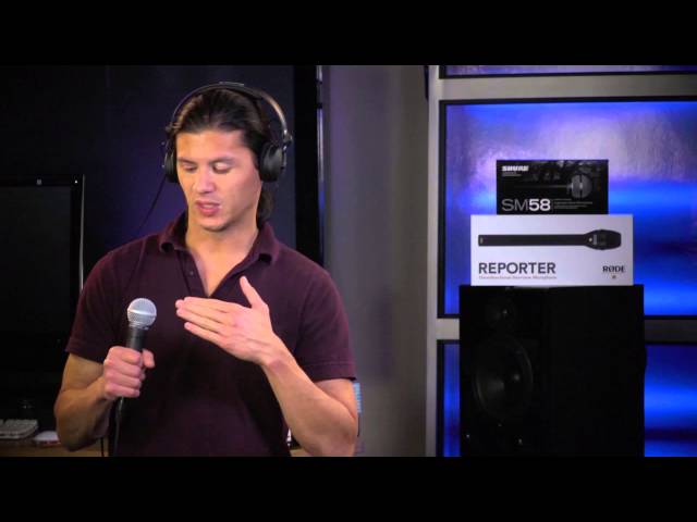 Dynamic Mics - Shure SM58, Sennheiser MD46, RODE Reporter Microphone Examples