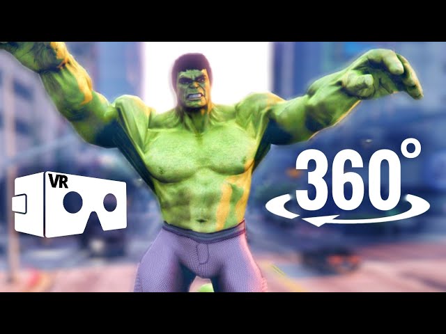 VR 360° Video | Marvel Avengers HULK in GTA 5 Mod Virtual Reality