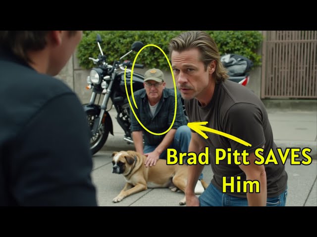 Brad Pitt Stands Up for a Homeless Man – Unbelievable!