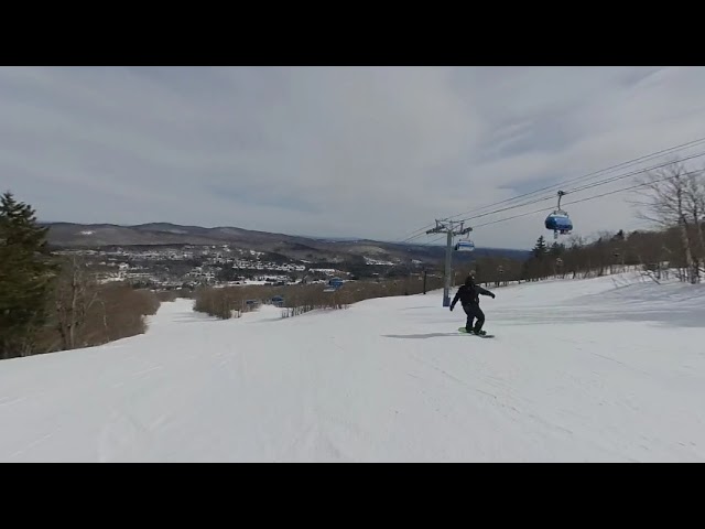 360 (180) VR - Skiing USA, Vermont - 4K