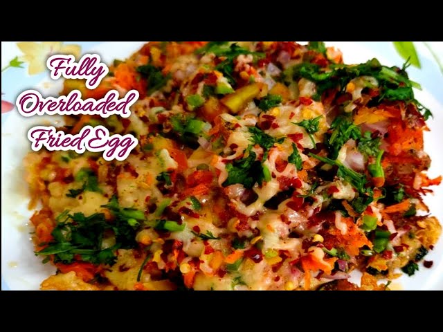 Fully Overloaded Fried Egg 😋 | healthy breakfast recipe | dinner recipe | recipe for kids |