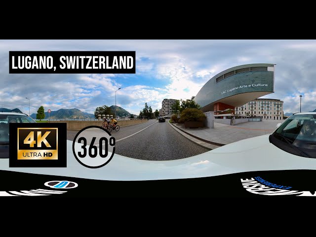 Lugano, Switzerland, Car Trip - 360º at 4K